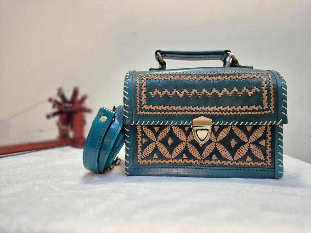 Indigo Heritage Satchel