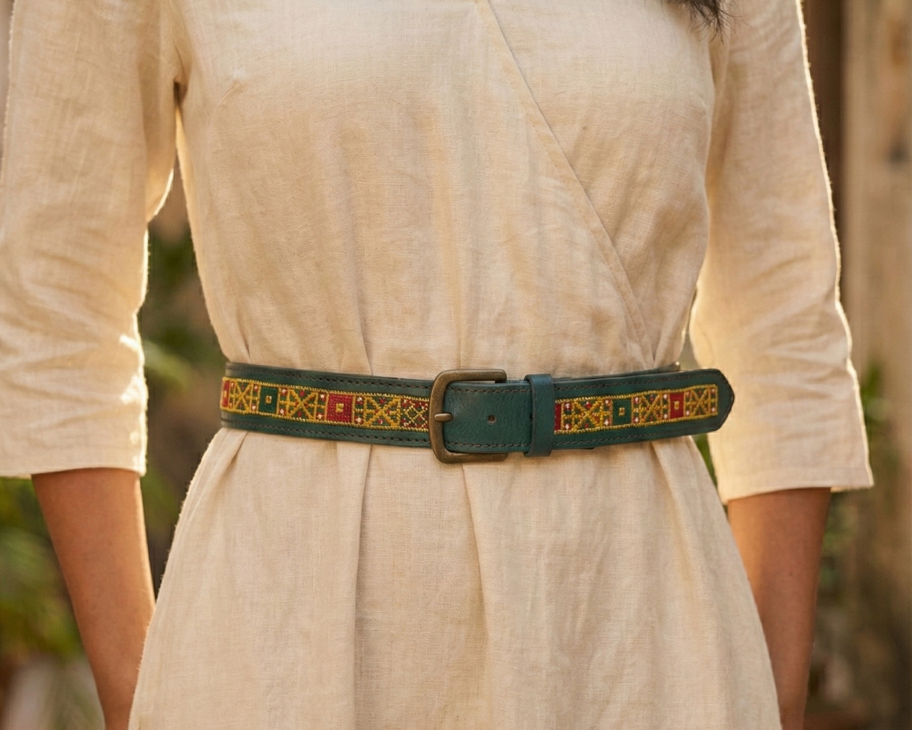Handmade leather belt