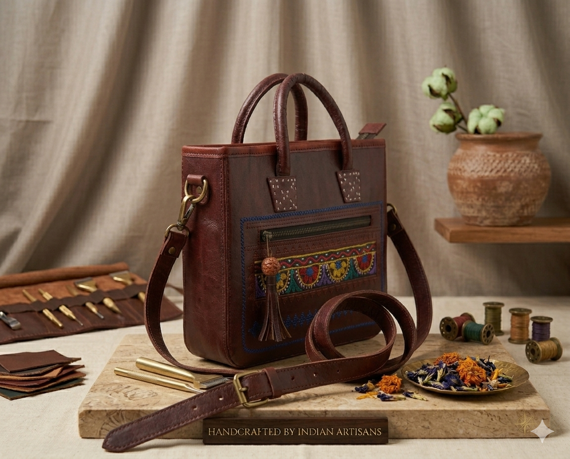 Vrindavan Bloom Bag - 'Handcrafted in Kutch'