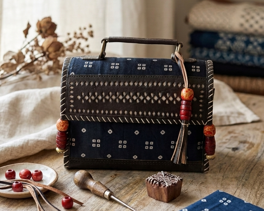 The Kala Bandhani Satchel